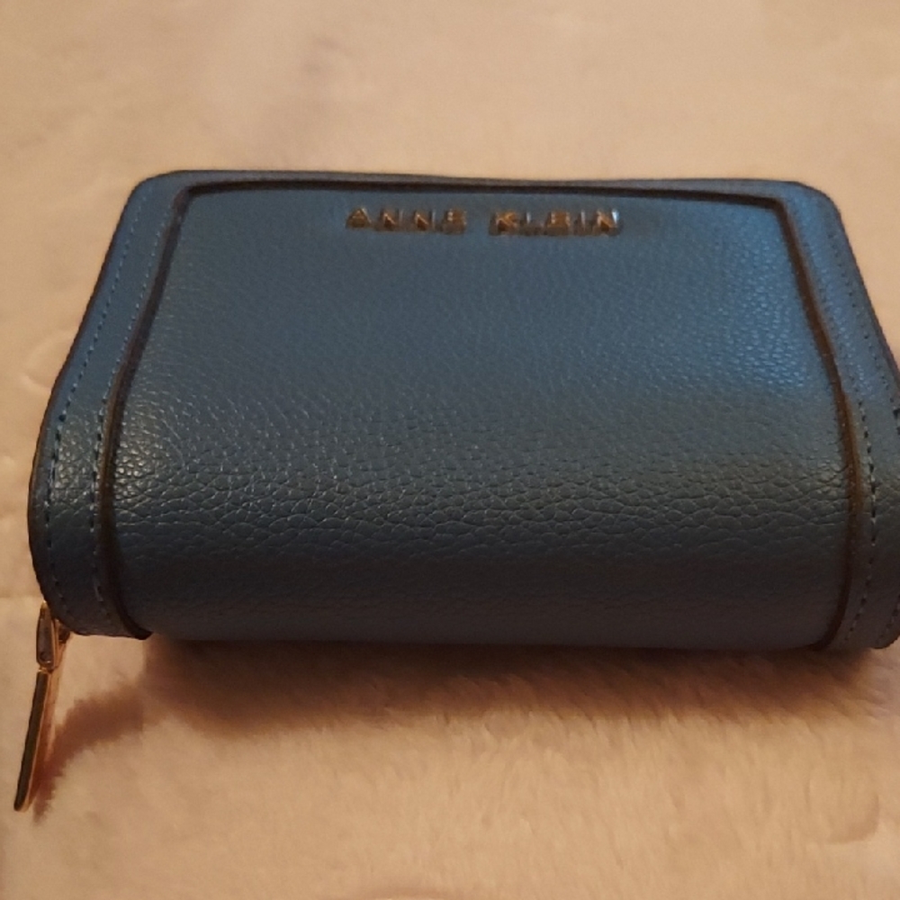 Anne Klein Sky Blue Leather Wallet